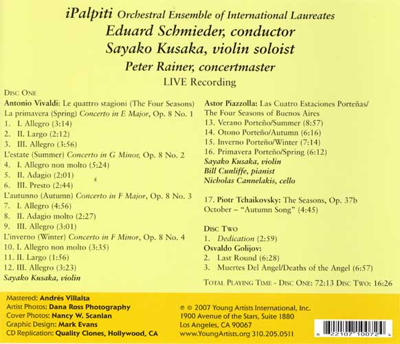 CD Cover Back - The Seasons - iPalpiti