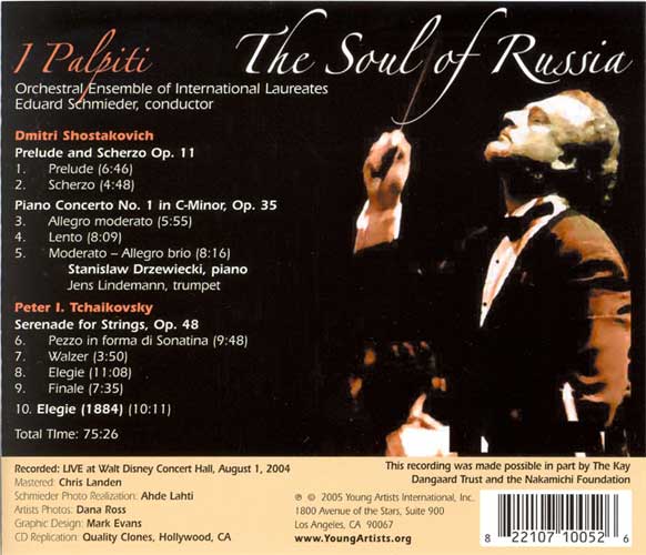 CD Cover Back - iPalpiti - The Soul of Russia